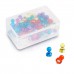 100-pack Push Pin Magnets, Ideal for Whiteboard, Refrigerator, Map and Calendar, 7 Assorted Colors Office Magnetic Push Pins